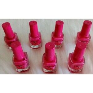 Lot of 7 Fuchsia Nail Polish Small .21 Fl Oz Party Favors Gifts Beauty Women's